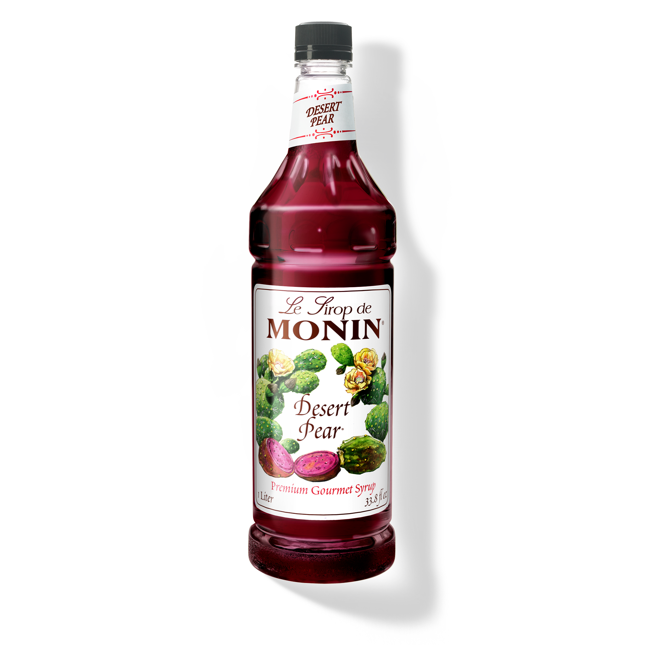 Desert Pear Flavored Syrup - Monin - 1 Liter Plastic Bottle - Monin US