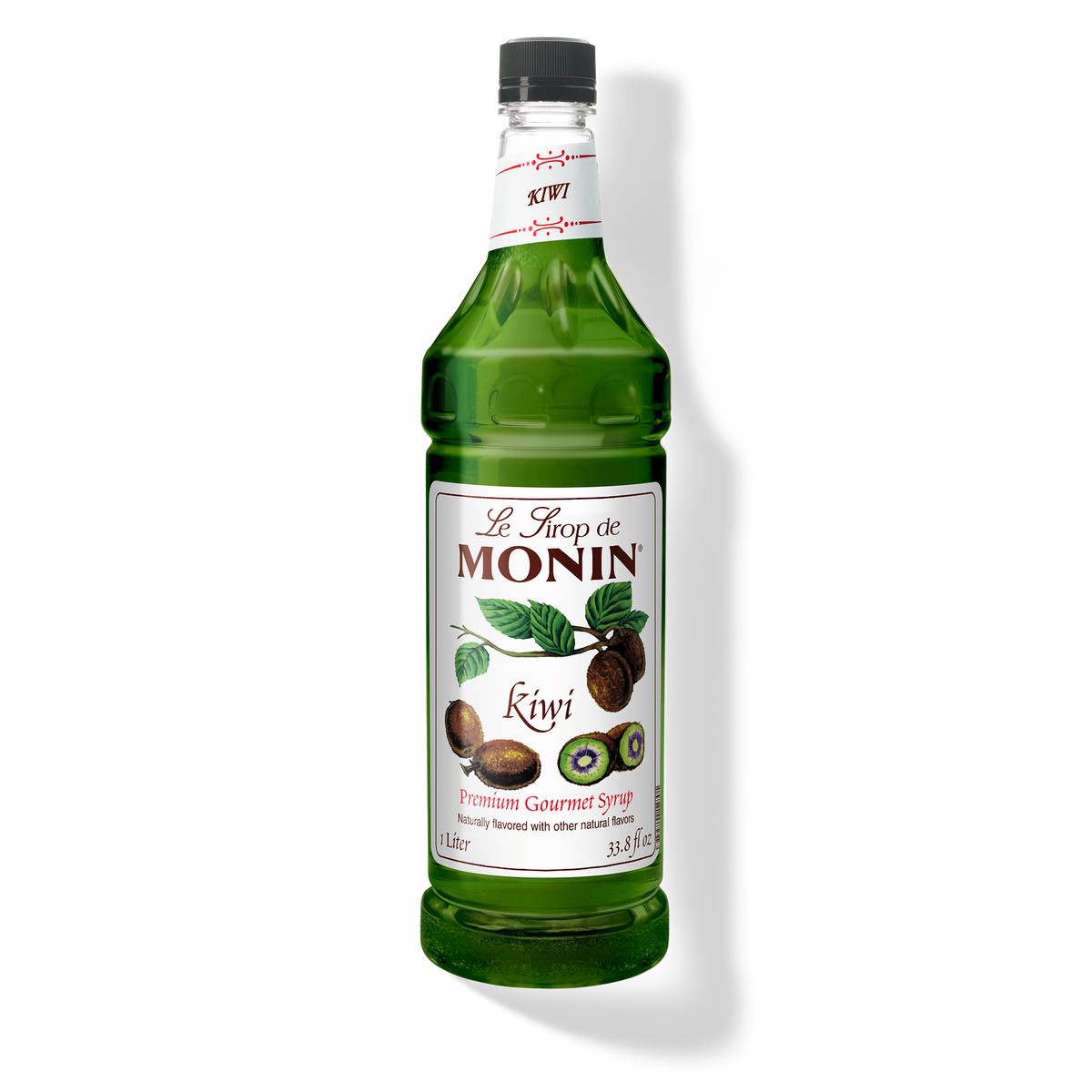 1L monin kiwi syrup bottle