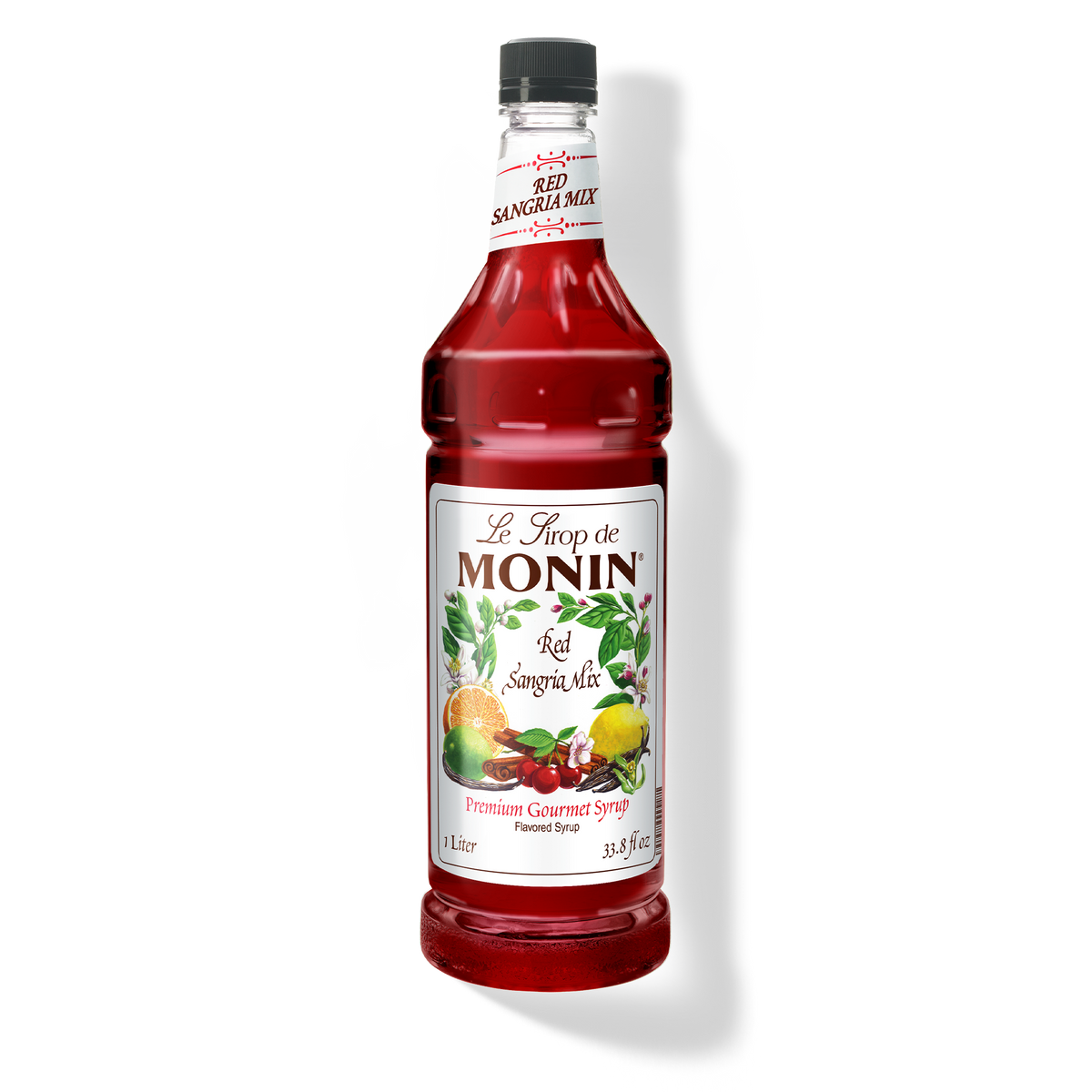 1L red sangria mix monin syrup bottle