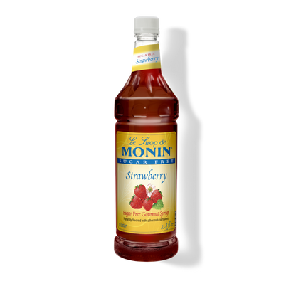 bottle of monin syrup strawberry 1L 
