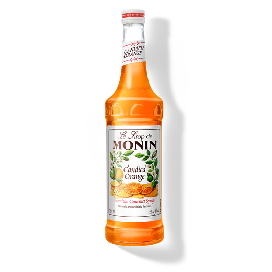 750ml monin bottle of candied orange syrup 