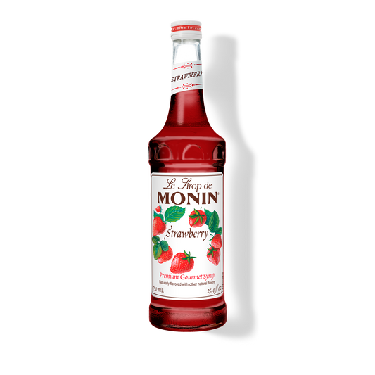 750ML MONIN SYRUP BOTTLE OF STRAWBERRY