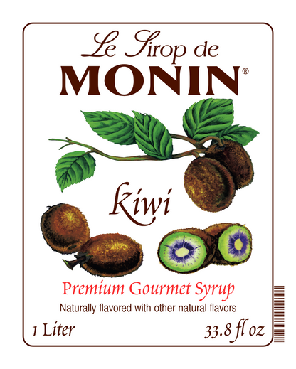 1l monin syrup bottle label