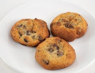Chocolate Chip Cookies in a white plate