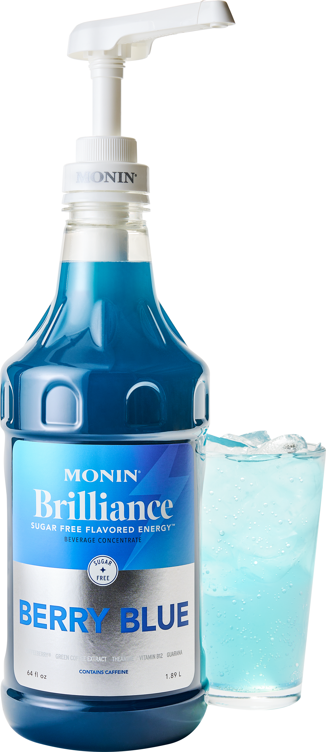 Blue Raspberry Monin Monin Brilliance Sugar Free Energy—Berry Blue - Monin US
