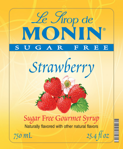 label of sugar free strawberry 750ml
