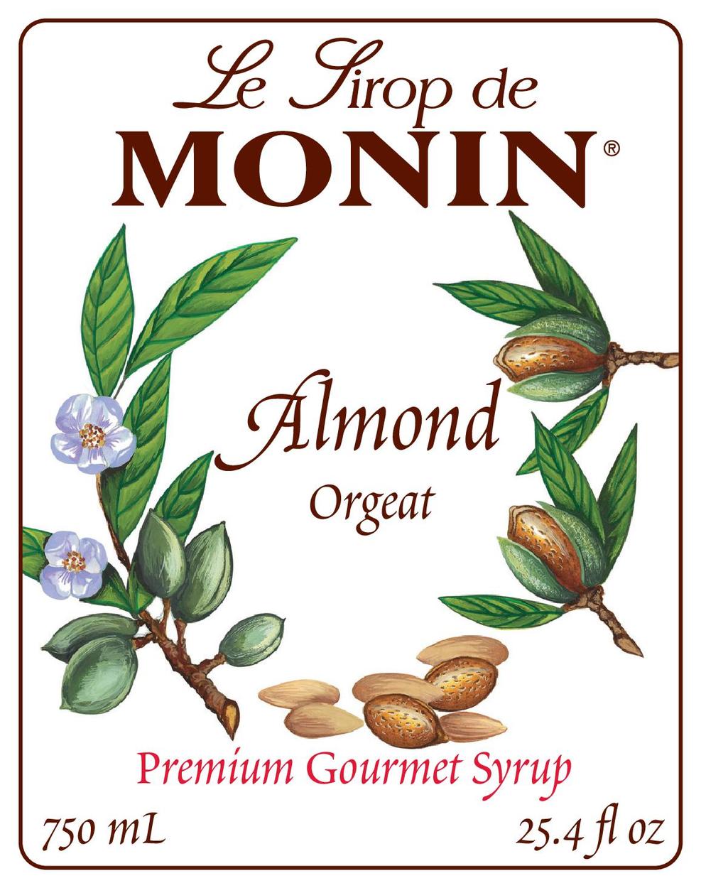 Monin Almond Syrup | Smooth, Nutty Flavor