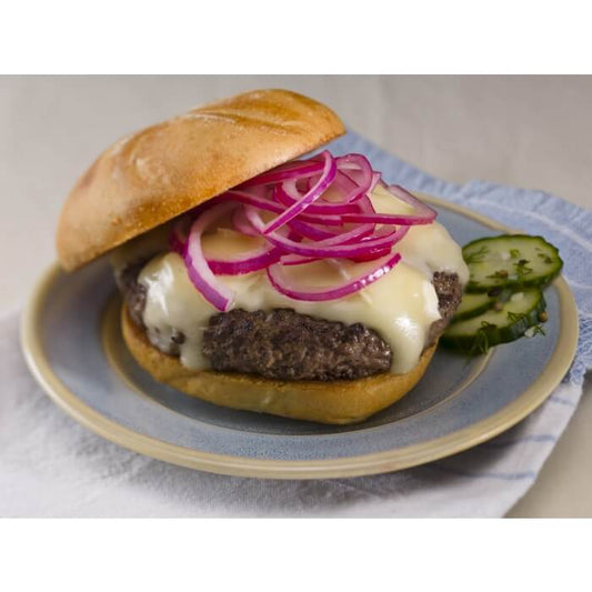 BRIE & POMEGRANATE PICKLED ONION BURGER