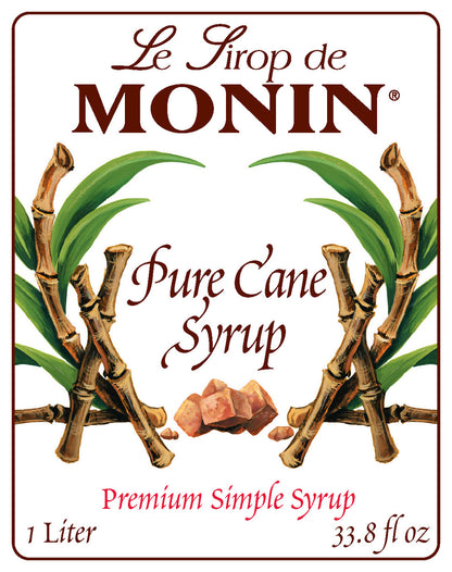 Cane Label Resolution Pure Cane Flavored Syrup - Monin - Discounted Case of 12 750mL - Monin US