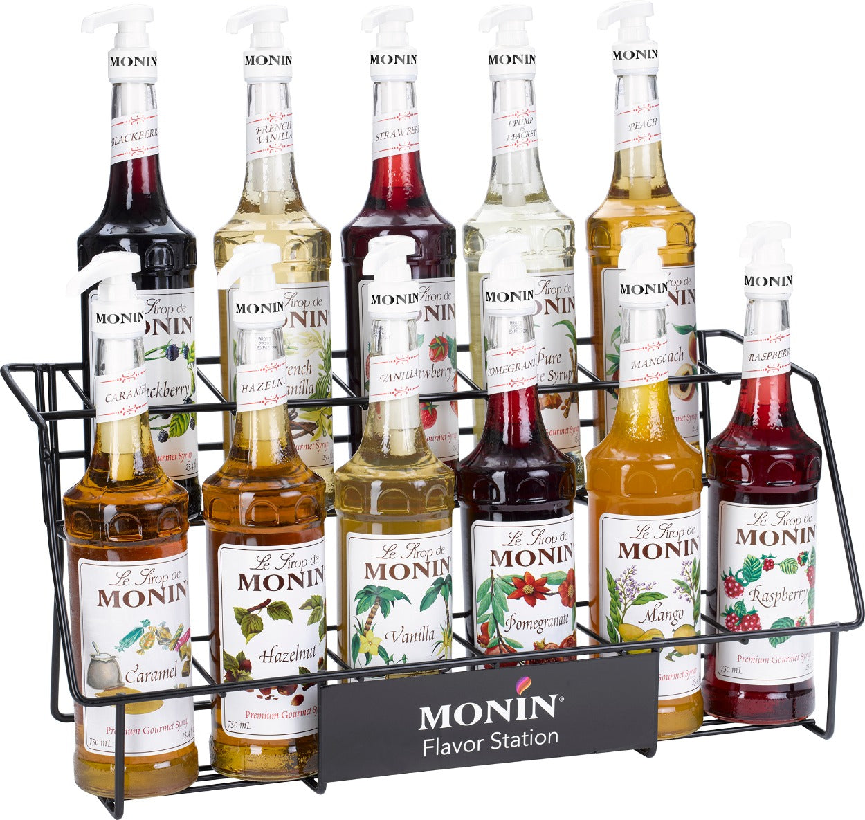 Rack for 11 Syrup Bottles - Monin US