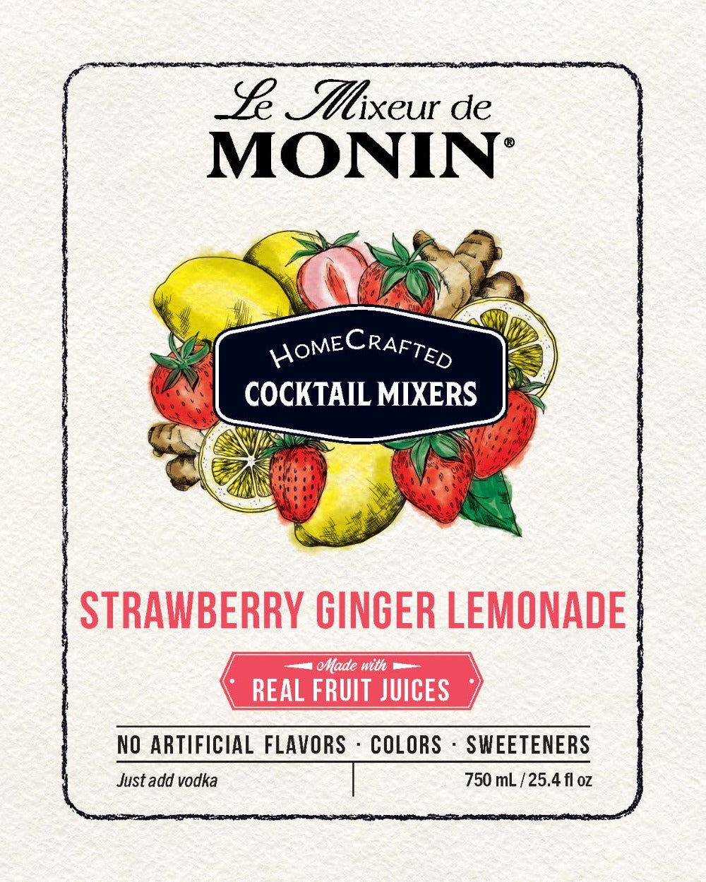 HomeCrafted Strawberry Ginger Lemonade Cocktail Mixer