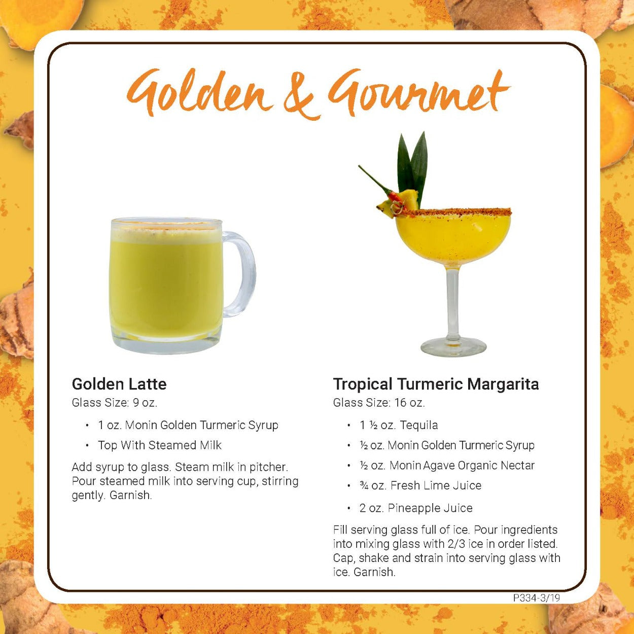 Golden Turmeric Flavored Syrup - Monin - Monin US