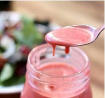pink vinaigrette dressing Creamy Pink Hibiscus Salad Dressing